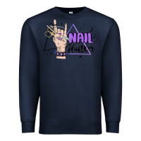 Navy nail hustler Premium Sweatshirt - MaliasSmallBusiness