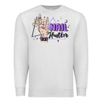 Oatmeal Heather nail hustler Premium Sweatshirt - MaliasSmallBusiness