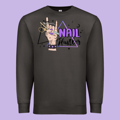 Nail Hustler Premium Sweatshirt Designed By Maliassmallbusiness