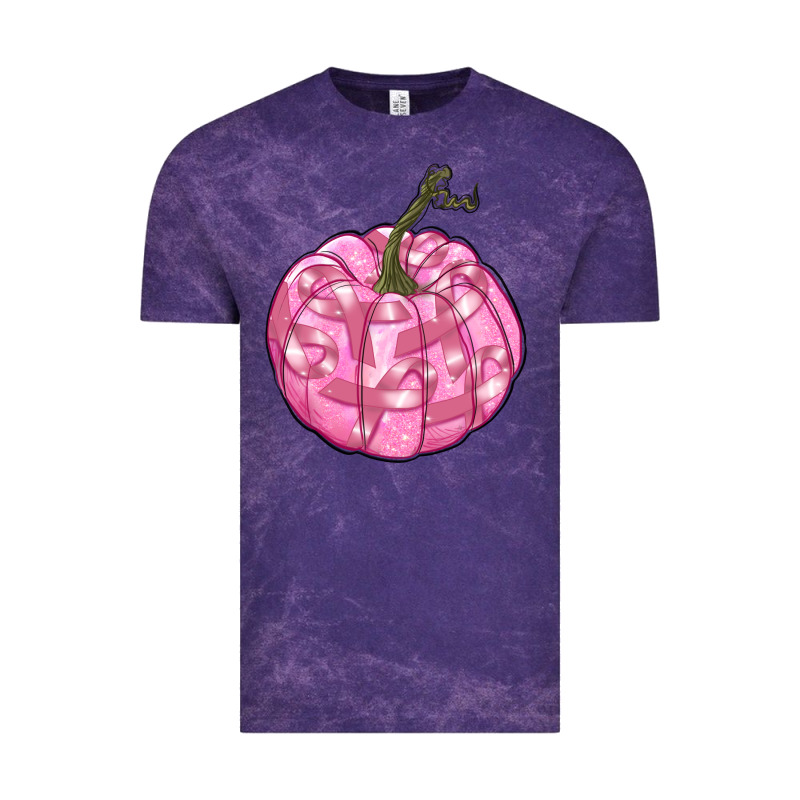 Pink Pumpkin With Breast Cancer Ribbons Vintage Tee by RanaPortraitStore | Teevron