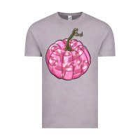 Vintage Zinc pink pumpkin with breast cancer ribbons Vintage Tee - RanaPortraitStore