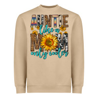 Auntie Like A Mom Only Cooler Heavyweight Sweatshirt | Teevron