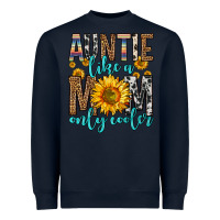 Navy auntie like a mom only cooler Heavyweight Sweatshirt - Zillion Design Studio