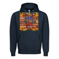 Navy all american girl Zipper Hoodie - Artiststas