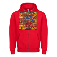 Red all american girl Zipper Hoodie - Artiststas