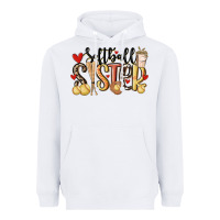 White softball sister Heavyweight Hoodie - MaliasSmallBusiness