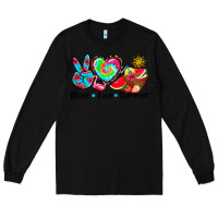 Black peace love  summer Long Sleeve Tee - AdoDesignShop