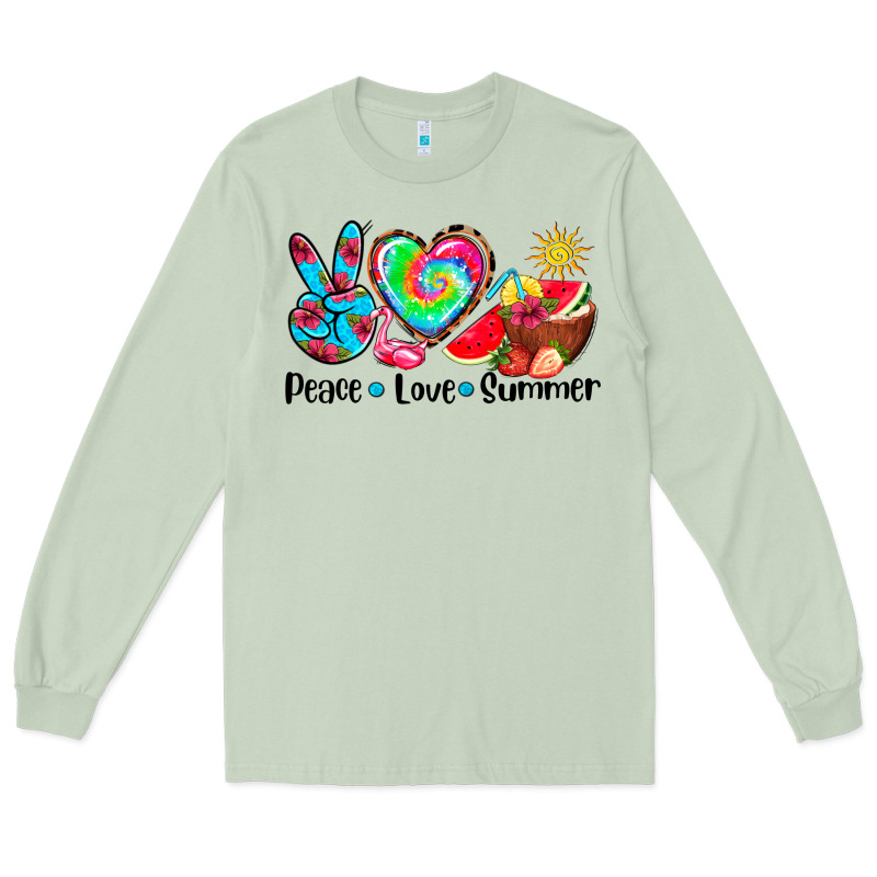 Peace Love  Summer Long Sleeve Tee by AdoDesignShop | Teevron