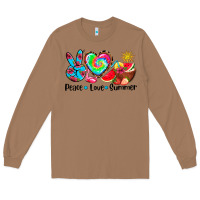Toasted Coconut peace love  summer Long Sleeve Tee - AdoDesignShop