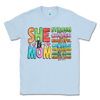 Dusty Blue she is mom Classic Tee - JahusDesignShop