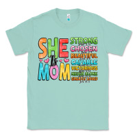 Seafoam she is mom Classic Tee - JahusDesignShop