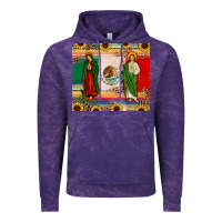 Cloud Purple mexico flag our lady of guadalupe san judas sunflower Vintage Hoodie - JahusDesignShop