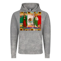 Cloud Rock mexico flag our lady of guadalupe san judas sunflower Vintage Hoodie - JahusDesignShop