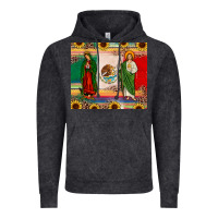 Vintage Black mexico flag our lady of guadalupe san judas sunflower Vintage Hoodie - JahusDesignShop