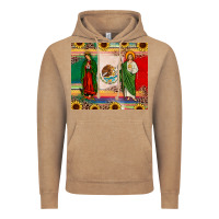 Vintage Coffee mexico flag our lady of guadalupe san judas sunflower Vintage Hoodie - JahusDesignShop