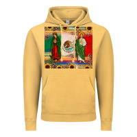 Vintage Mustard mexico flag our lady of guadalupe san judas sunflower Vintage Hoodie - JahusDesignShop