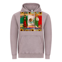 Vintage Zinc mexico flag our lady of guadalupe san judas sunflower Vintage Hoodie - JahusDesignShop