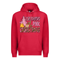 Cardinal Dreaming Of A Pink Christmas Premium Hoodie - BundleAndBundleShop