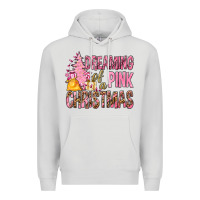 Dove Grey Dreaming Of A Pink Christmas Premium Hoodie - BundleAndBundleShop
