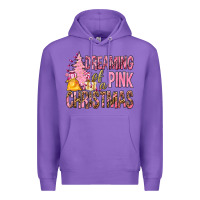 Purple Dreaming Of A Pink Christmas Premium Hoodie - BundleAndBundleShop