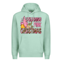 Seafoam Dreaming Of A Pink Christmas Premium Hoodie - BundleAndBundleShop