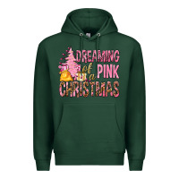 Sports Green Dreaming Of A Pink Christmas Premium Hoodie - BundleAndBundleShop