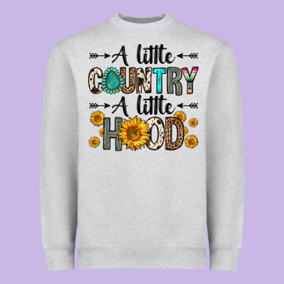 A Little Country A Little Hood Heavyweight Sweatshirt Designed By Zillion Design Studio