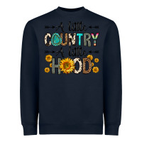 Navy a little country a little hood Heavyweight Sweatshirt - Zillion Design Studio