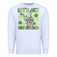 White let's get shamrocked Premium Sweatshirt - MaliasSmallBusiness