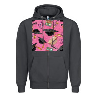 Smoke pink glitter graduation seamless pattern Zipper Hoodie - BundleAndBundleShop
