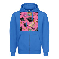 True Royal pink glitter graduation seamless pattern Zipper Hoodie - BundleAndBundleShop