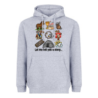 Heather Grey let me tell you a story Heavyweight Hoodie - MaliasSmallBusiness