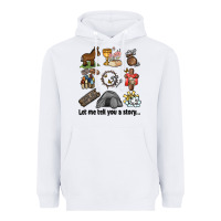 White let me tell you a story Heavyweight Hoodie - MaliasSmallBusiness