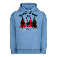Pigment Pebble Blue Rockin' Around The Christmas Tree Urban Hoodie - Bettercallsaul