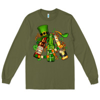 Army Green st patrick's beers flags and hat Long Sleeve Tee - AdoDesignShop
