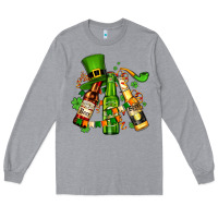 Heather Grey st patrick's beers flags and hat Long Sleeve Tee - AdoDesignShop