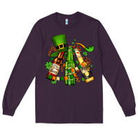 Plum st patrick's beers flags and hat Long Sleeve Tee - AdoDesignShop