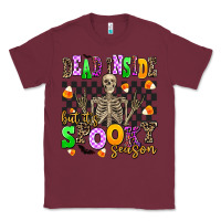 Burgundy dead inside but it's spooky season Classic Tee - AdoDesignShop
