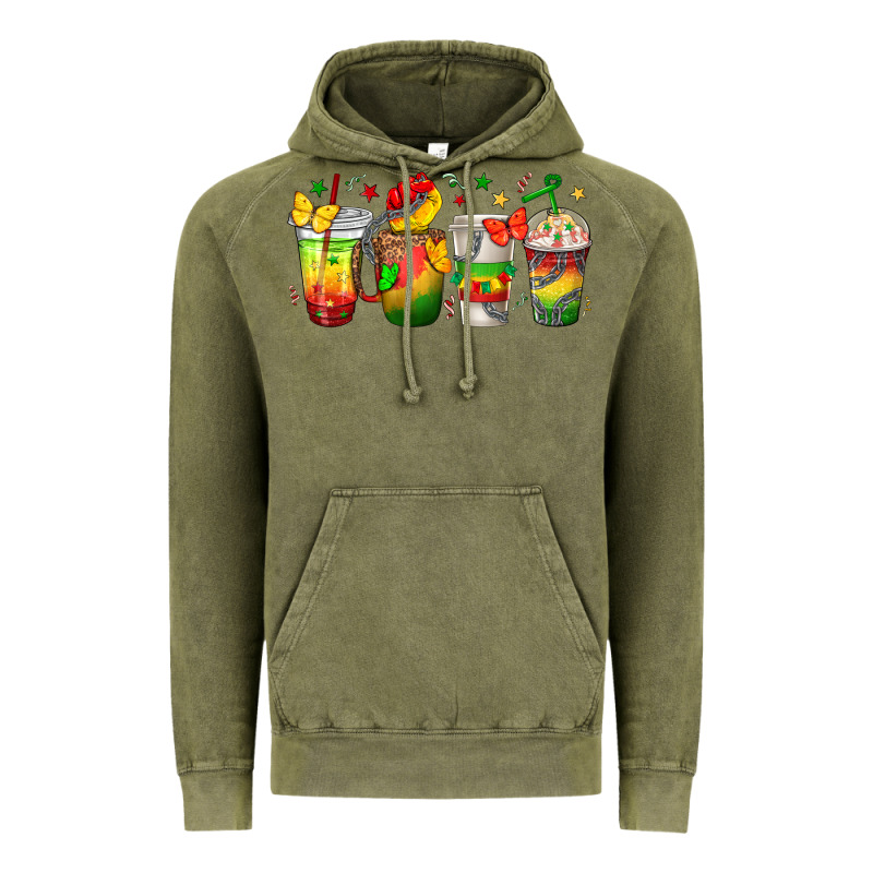 Juneteenth Coffee Cups Vintage Hoodie by texasbilliewilder | Teevron