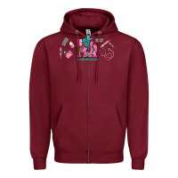 Burgundy medical assistant elements Zipper Hoodie - AdoDesignShop