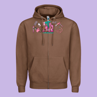 Medical Assistant Elements Zipper Hoodie Designed By Adodesignshop