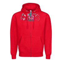 Red medical assistant elements Zipper Hoodie - AdoDesignShop