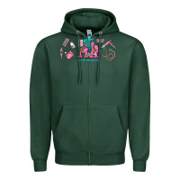 Sports Green medical assistant elements Zipper Hoodie - AdoDesignShop