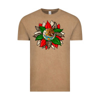 Vintage Coffee mexican flag sunflower Vintage Tee - Zillion Design Studio