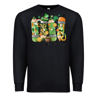 Black retro patricks day teacher life Premium Sweatshirt - MaliasSmallBusiness