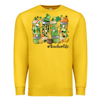 Retro Patricks Day Teacher Life Premium Sweatshirt | Teevron
