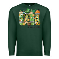 Sports Green retro patricks day teacher life Premium Sweatshirt - MaliasSmallBusiness