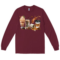 Burgundy black every month melanin coffee cups Long Sleeve Tee - JahusDesignShop