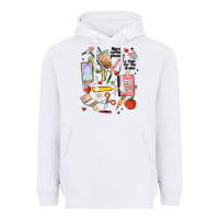 White can't talk right now doing teacher stuff Heavyweight Hoodie - MaliasSmallBusiness