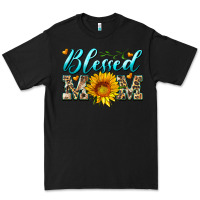 Black blessed mom with sunflower Premium Tee - Artiststas